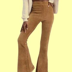 NEW! NWT Aerie Groove On Velour Rib Flared High Rise Super Soft Pants Sz XS